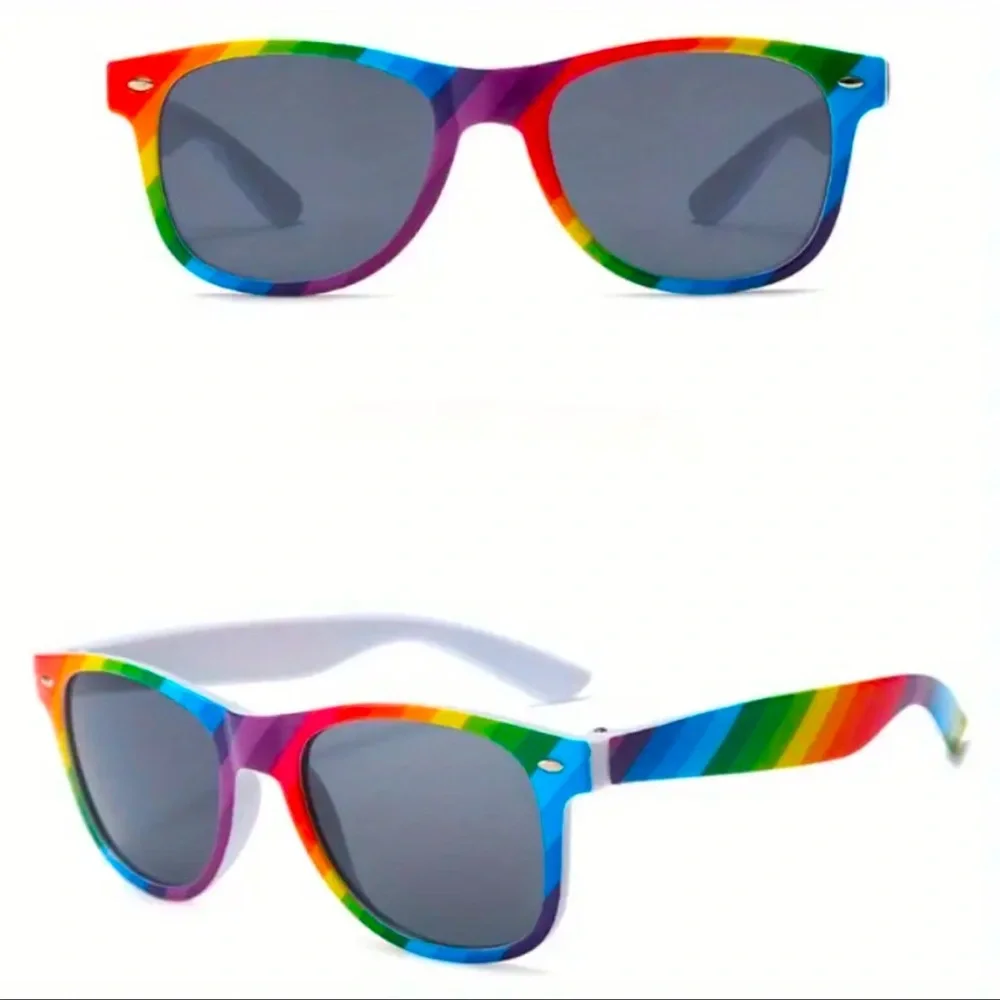 Sunglasses, Rainbow Colored Frames, NEW